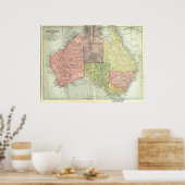 1911 Kaart van Australië Poster (Keuken)