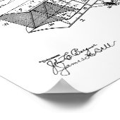 1911  kunsttekening van vliegtuigpatenten poster (Hoek)