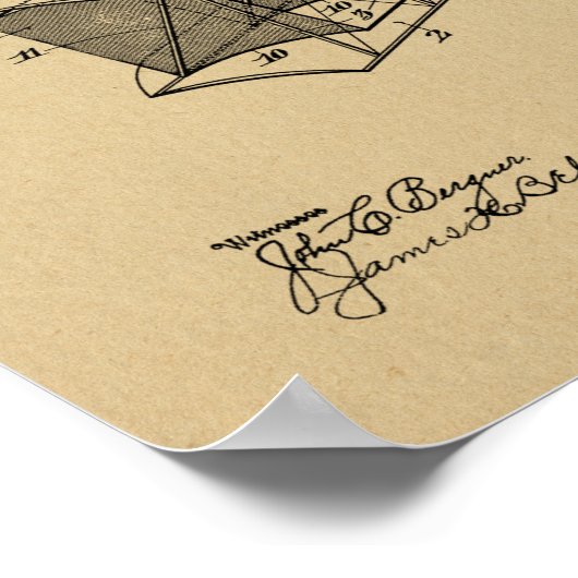 1911  kunsttekening van vliegtuigpatenten poster (Hoek)