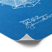 1911  kunsttekening van vliegtuigpatenten poster (Hoek)