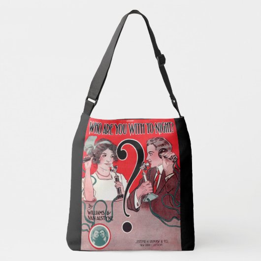 1911 Met muziekafdrukken voor vanavond Crossbody Tas (Achterkant)