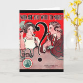 1911 Met muziekafdrukken voor vanavond Kaart (Gele Bloem)