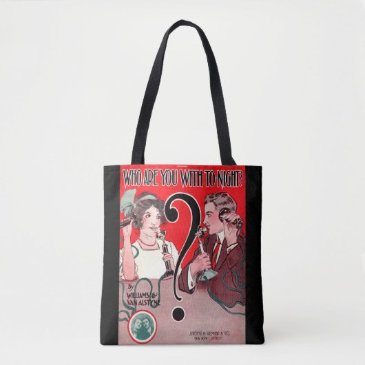 1911 Met muziekafdrukken voor vanavond Tote Bag (Voorkant)