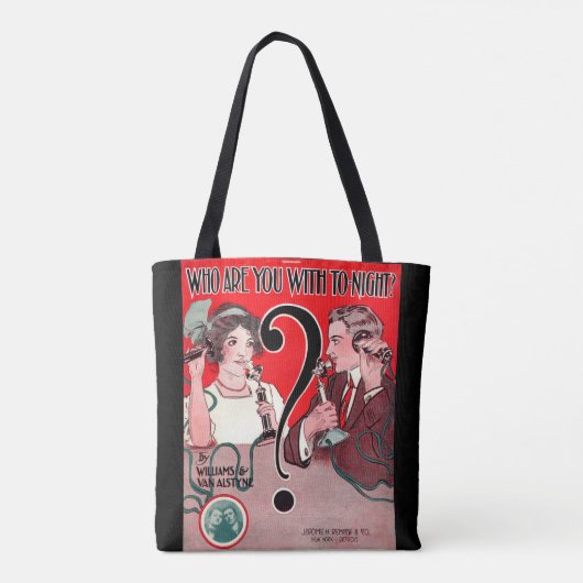 1911 Met muziekafdrukken voor vanavond Tote Bag (Achterkant)