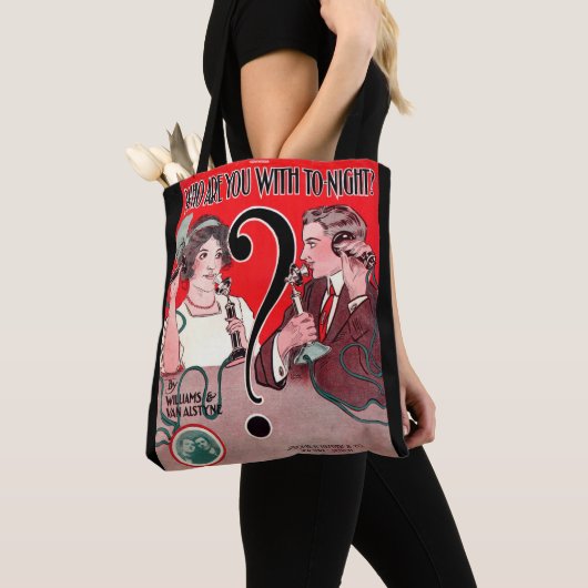 1911 Met muziekafdrukken voor vanavond Tote Bag (Dichtbij)