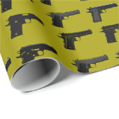 1911 Pistool Silhouet Patroon Target Sports Cadeaupapier (Rol Hoek)