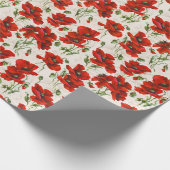 1911  Poppy Pattern Design Cadeaupapier (Hoek)