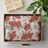 1911  Poppy Pattern Design Tissuepapier (Geschenk)
