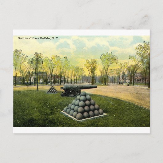 1911  Soldaten' Place, Buffalo, NY Briefkaart (Voorkant)