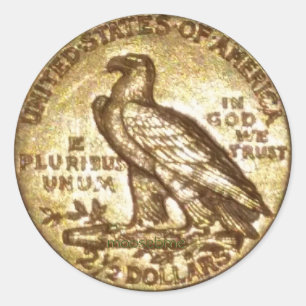 1912 2 1/2 Dollar Gold Eagle Front Sticker