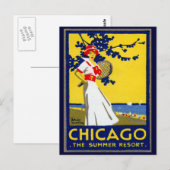 1912 Chicago, het zomervakantieoord Briefkaart (Voorkant / Achterkant)
