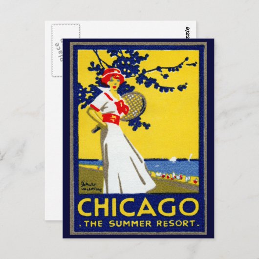 1912 Chicago, het zomervakantieoord Briefkaart (Voorkant / Achterkant)