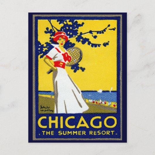 1912 Chicago, het zomervakantieoord Briefkaart (Voorkant)