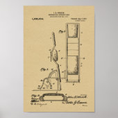 1912  Chiropractic Table Patent Art-afdrukken Poster (Voorkant)