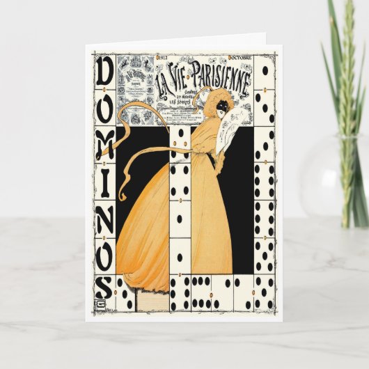 1912! "DOMINOS~EXPECT ONVERWACHT " KAART (Voorkant)