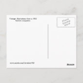 1912 Edwardian Mode Collage Briefkaart (Achterkant)