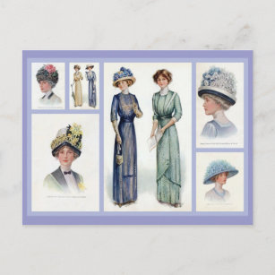 1912 Edwardian Mode Collage Briefkaart