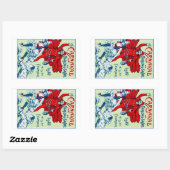 1912 Frans Carnaval Rechthoekige Sticker (Vel)