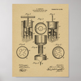 1912 Golf Cup Kunstdrukken met patent op hol Poster