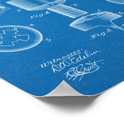 1912 Golf Cup Kunstdrukken met patent op hol Poster (Hoek)