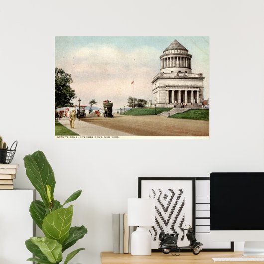 1912 Grant's Tomb, Riverside Drive, New York City Poster (Thuiskantoor)