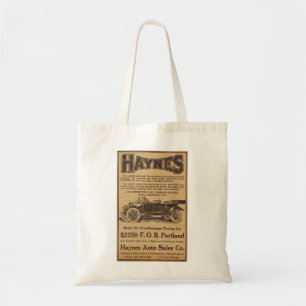 1912 Haynes autoreclame Tote Bag