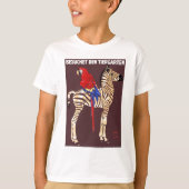 1912 Ludwig Bezoek het Poster Zoo Zebra Macaw T-shirt (Voorkant)