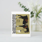 1912 Ludwig Hohlwein Horse Riding Poster art. Briefkaart (Staand voorkant)