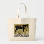 1912 Ludwig Hohlwein Horse Riding Poster art. Grote Tote Bag (Voorkant)