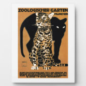 1912 Ludwig Hohlwein Leopard München Zoo Poster Fotoplaat (Voorkant)