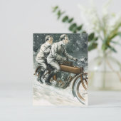 1912 Motorfiets Illustratie Briefkaart (Staand voorkant)