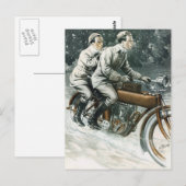 1912 Motorfiets Illustratie Briefkaart (Voorkant / Achterkant)