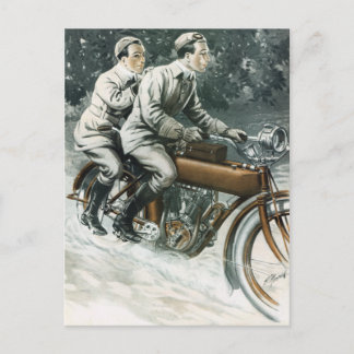 1912 Motorfiets Illustratie Briefkaart