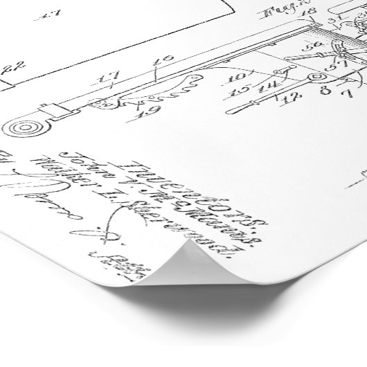 1912  Osteopathisch Tafelmodel Kunst Poster (Hoek)