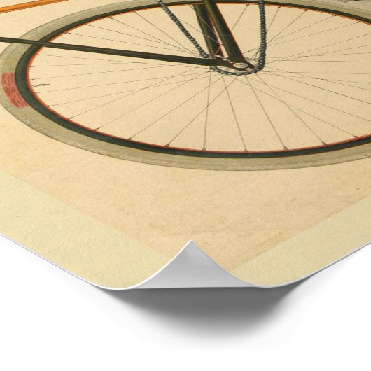 1912 Peerloze fietskleur en kunstwerk Poster (Hoek)