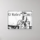 1912 Rodeo Cowboy Land western Art Canvas Afdruk (Voorkant)