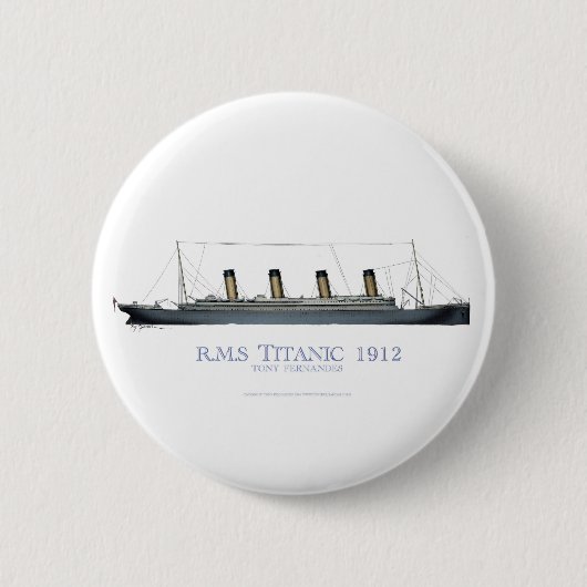 1912 Titanic 1 Ronde Button 5,7 Cm (Voorkant)