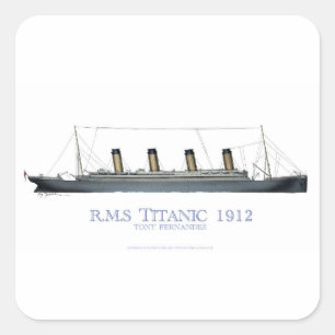 1912 Titanic 1 Vierkante Sticker