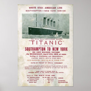 1912 TITANIC call for freight Poster