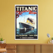 1912 Titanic White Star Line  Canvas Afdruk (Insitu (Woonkamer))
