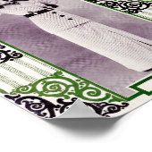 1912 Vrouw in een gestreept rokkostuum Poster (Hoek)