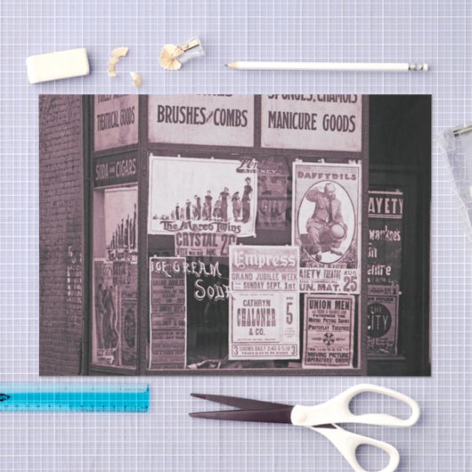 1912 Winkelvenster Vaudeville Pro-Union - Mest Tissuepapier (Craft)