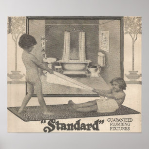 1913 Bath fixtures advertentie Poster