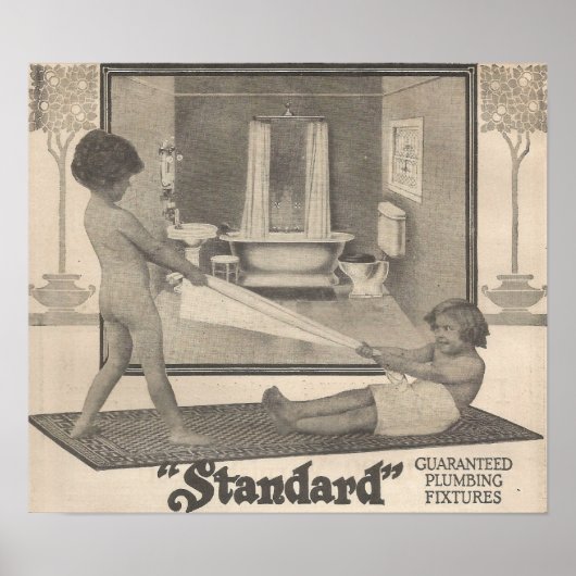 1913 Bath fixtures advertentie Poster (Voorkant)