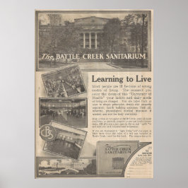 1913 Battle Creek Sanitarium Michigan Poster