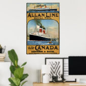 1913 CANADA bij HET VERENIGD KONINKRIJK door STEAM Poster (Thuiskantoor)