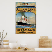 1913 CANADA bij HET VERENIGD KONINKRIJK door STEAM Poster (Keuken)