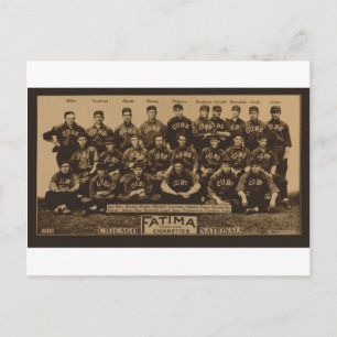 1913 Chicago Cubs Fatima Tobacco Card Print Briefkaart
