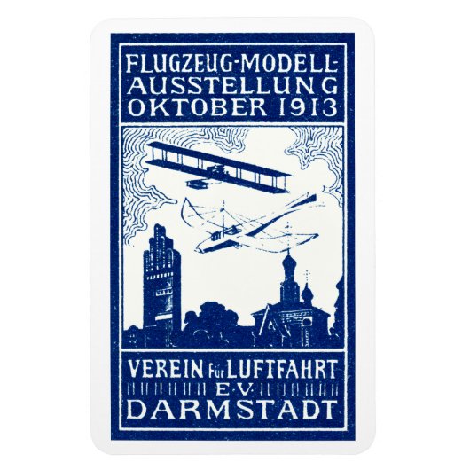 1913 Darmstadt Air Show Magneet (Verticaal)