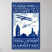 1913 Darmstadt Air Show Poster (Voorkant)